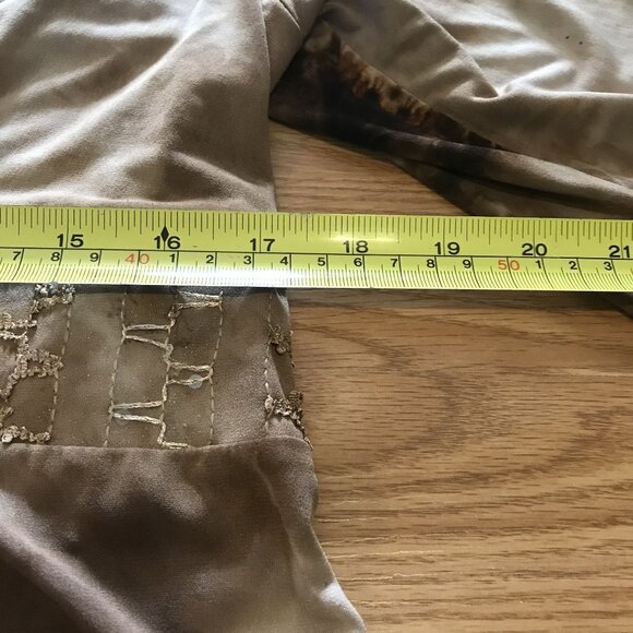 Venezia Tunic Women Brown Tie Dye With Embellished Waist 14/16 Polyester Spandex - Picture 9 of 10